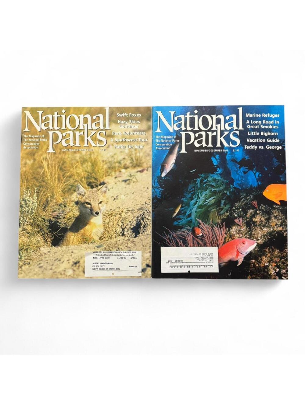 Vintage National Parks Magazines, 2003; 2004.